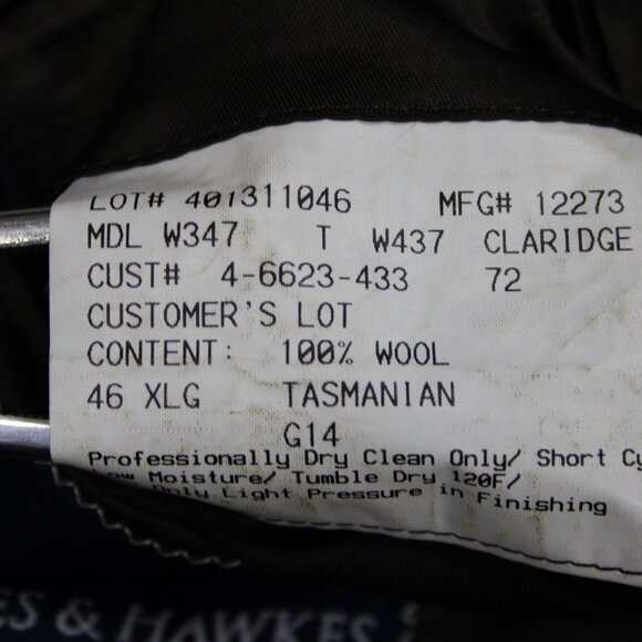 Gieves Hawkes Sz 46 XLG Brown Tan Two Button Lined 100% Wool Blazer - Picture 9 of 14